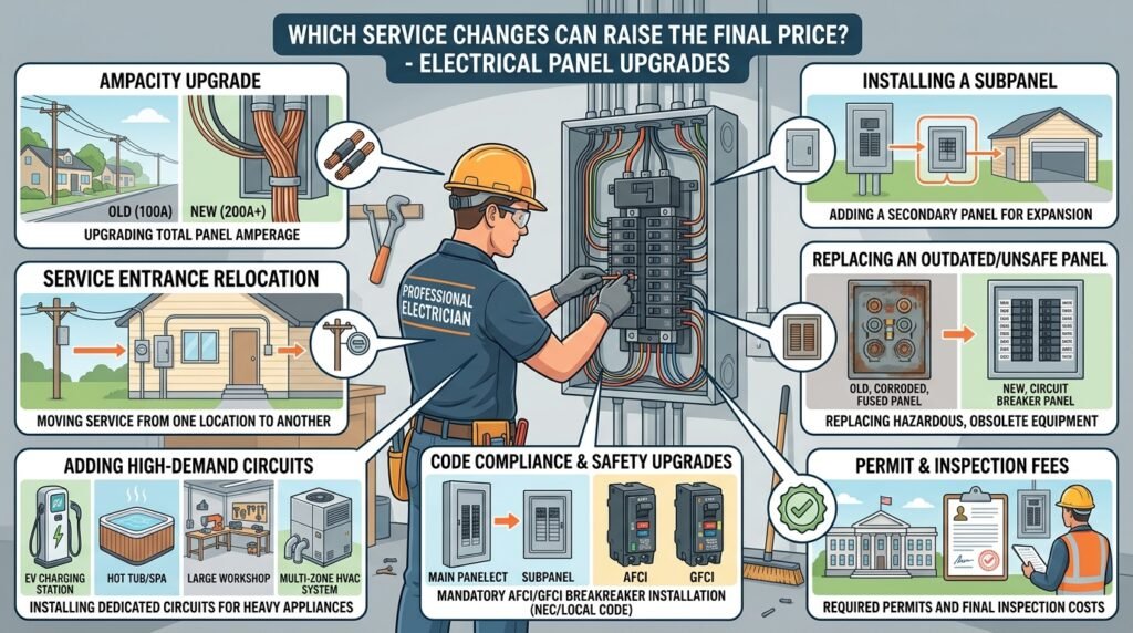 Which Service Changes Can Raise the Final Price?